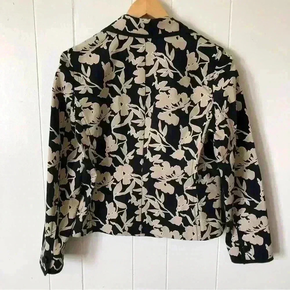 Liz Claiborne Lightweight Floral Printed Cotton Jacket Size 12 P - Picture 9 of 12